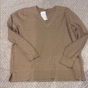 Michael Kors Shimmering Tan Sweater
